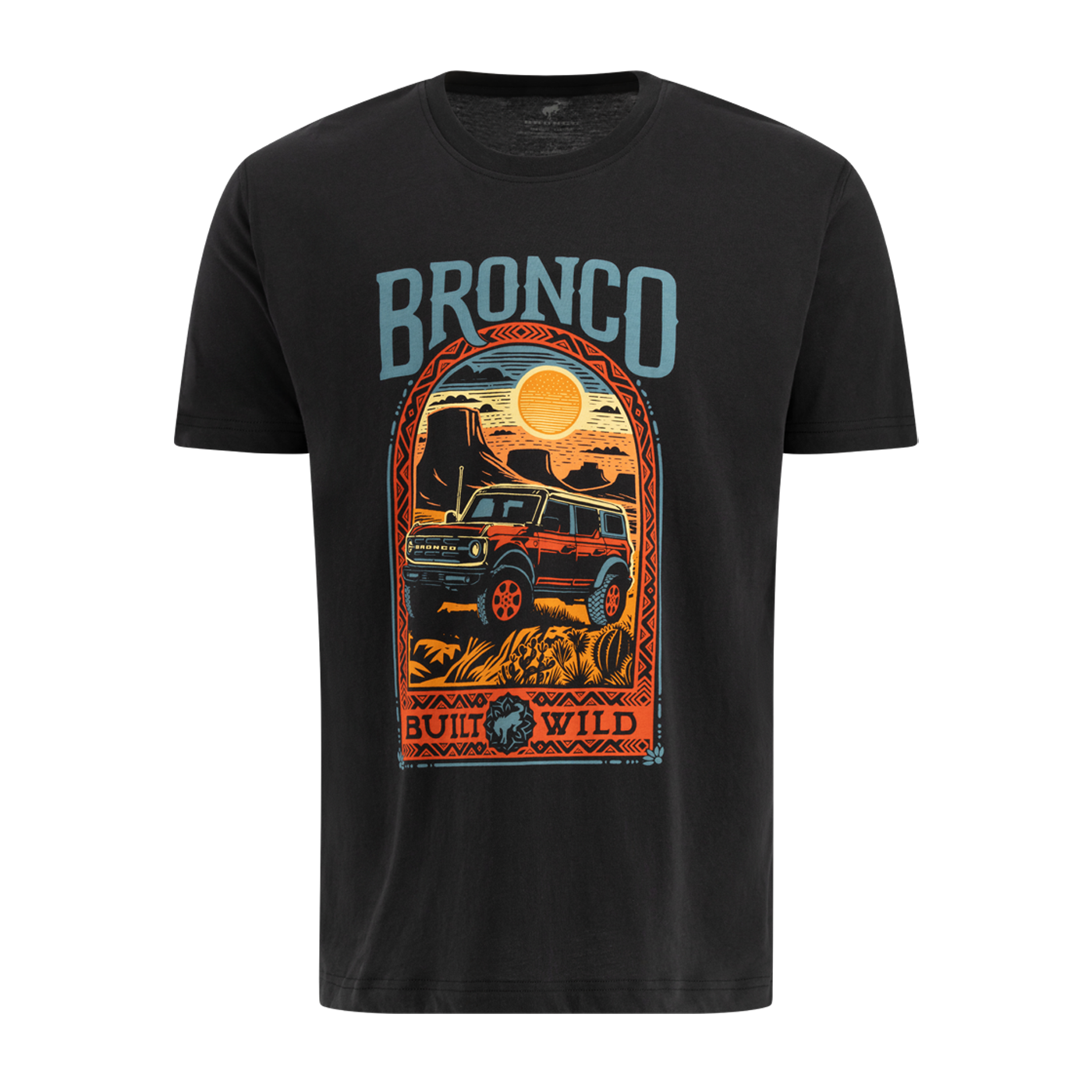 Ford Bronco Built Wild Mens Off Road Desert Adventure T-Shirt