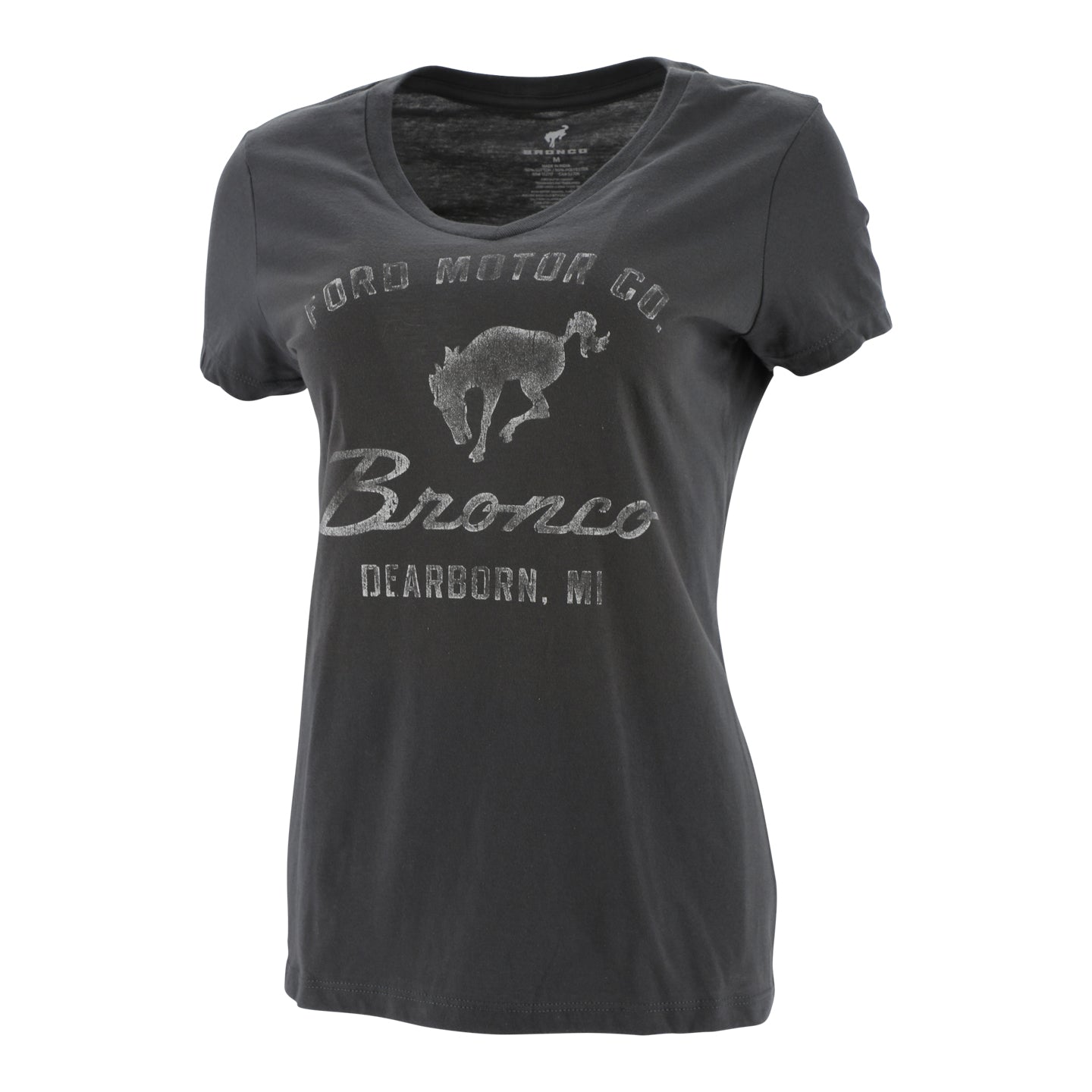 Ford Motor Co Bronco Womens Vintage V Neck T-Shirt